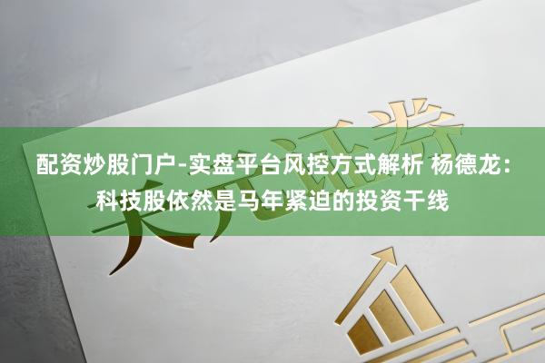 配资炒股门户-实盘平台风控方式解析 杨德龙：科技股依然是马年紧迫的投资干线